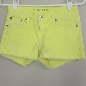 Big Star 1974 Yellow Jean Shorts Size 25